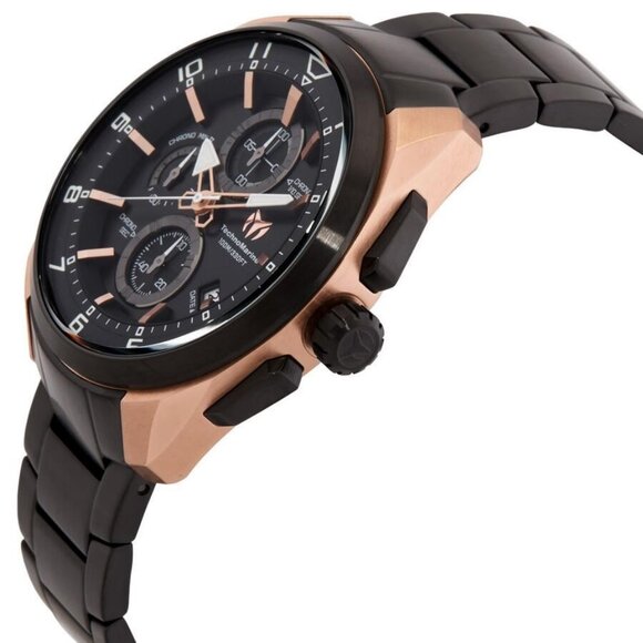 NWT Authentic Technomarine Ocean Chronograph Quartz Black Dial Men's Watch - Picture 2 of 3